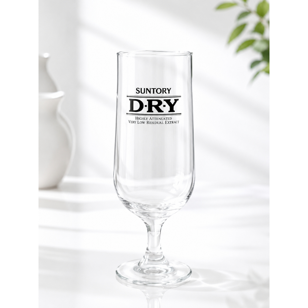 แก้ว Suntory DRY ทรงมีก้าน จากญี่ปุ่น