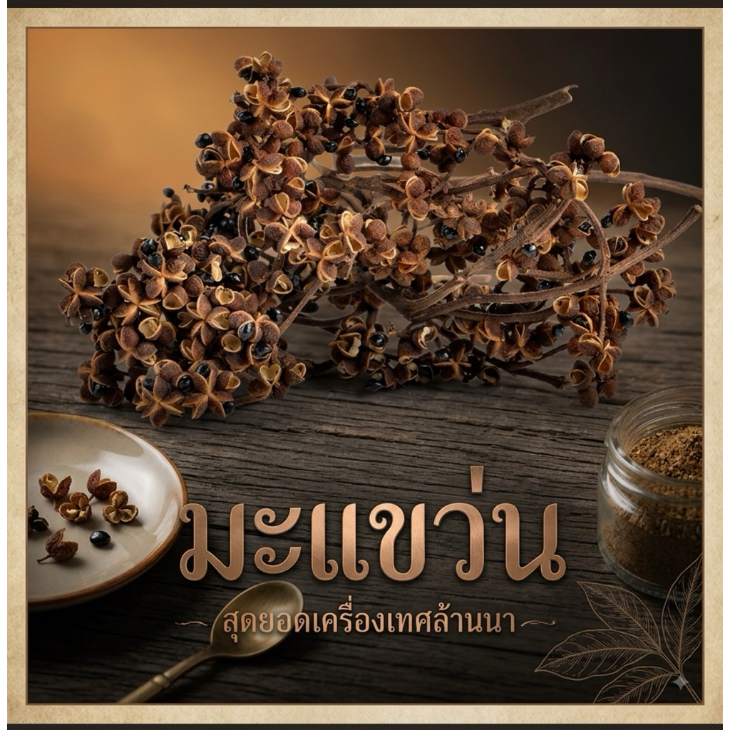 มะแขว่น (ตากแห้ง) เด็ดก้าน 50กรัม จากน่าน