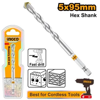 INGCO ดอกสว่านเจาะปูนก้านหกเหลี่ยม 6×100mm รุ่น DBM2210610 | 8 x 120 มม. รุ่น DBM2210812 | 10 x 120 มม.รุ่น DBM2210120