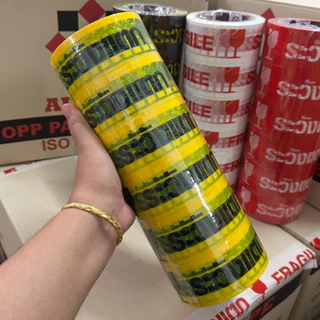 แพ็ค6 100หลา เทปกาว ไร้เสียง เทปใส น้ำตาล เทประวังแตก ALtape