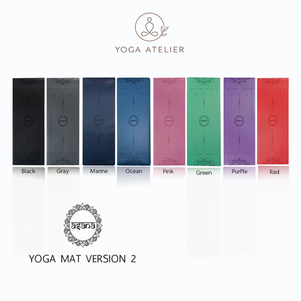 ASANA VERSION 2 NON-SLIP YOGA MAT 5mm - เสื่อโยคะกันลื่น หนึบทั้งตอนมือแห้งและมีเหงื่อ
