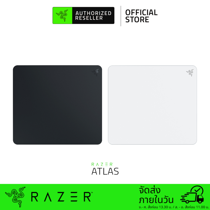 แผ่นรองเม้าส์กระจก RAZER ATLAS TEMPERED GLASS MOUSE PAD (BLACK) (450 x 400 x 5mm)