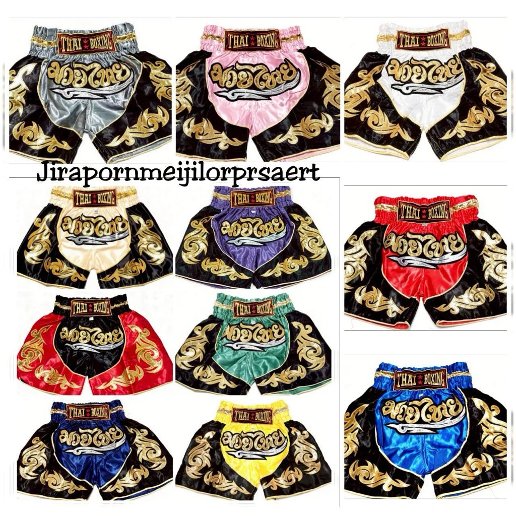 กางเกงมวยเด็ก ส่งไวส่งทุกวัน For kids มี10สี พร้อมส่ง มีเก็บเงินปลายทาง Muay Thai Shorts 泰拳裤