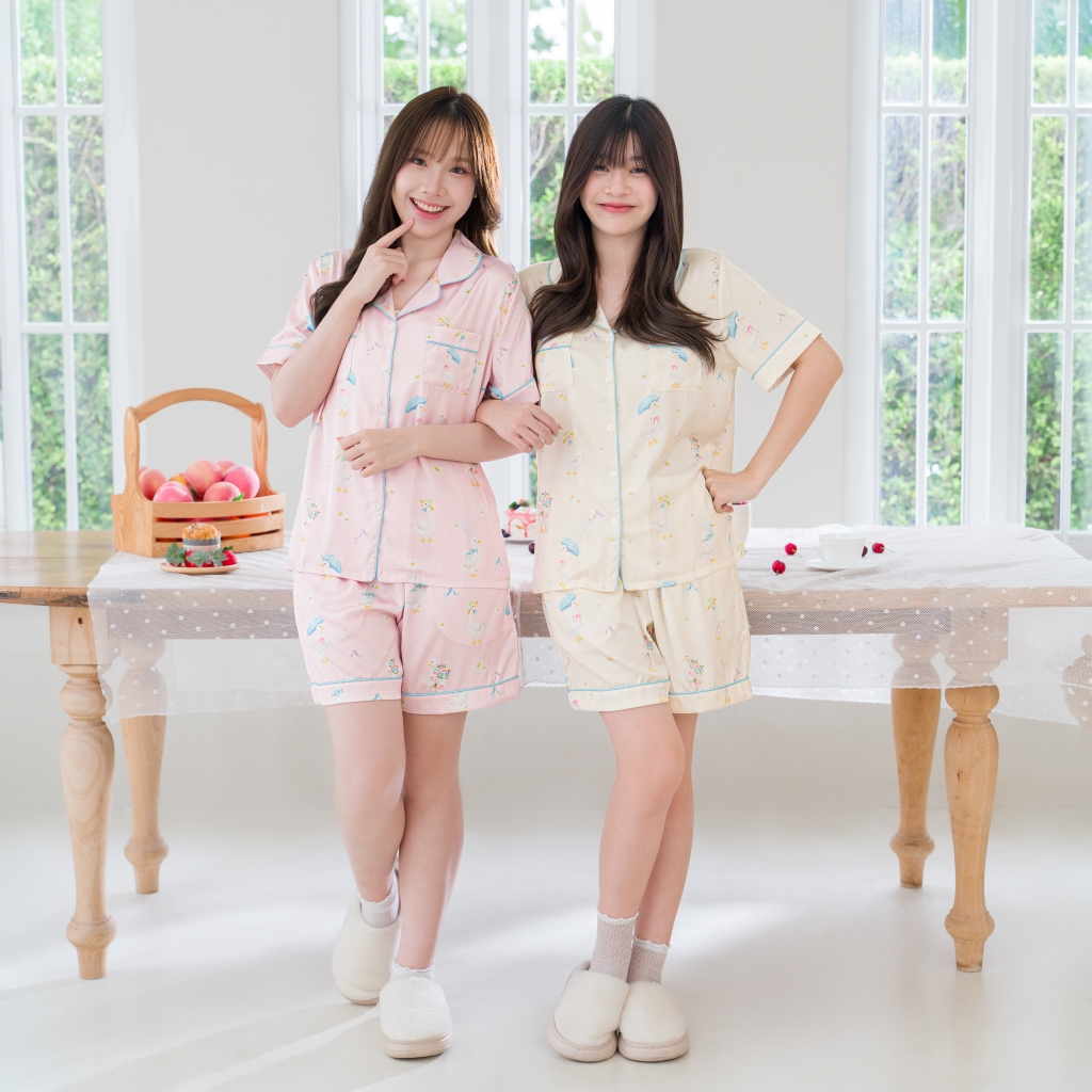 ชุดนอน LovelyNight แขนสั้น-ขาสั้น Cozy Duck A30