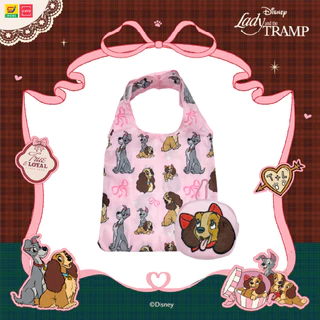 UNO ถุงผ้าพับเก็บได้ Lady and the Tramp ลิขสิทธิ์แท้