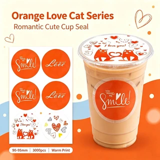 ส่งจากไทย！ฟิล์มซีลฝาแก้วพลาสติก 3000 ดวง/ม้วน ฟิล์มปิดผนึกถ้วยพลาสติก ม้วนฟิล์มปิดฝาชานมไข่มุก