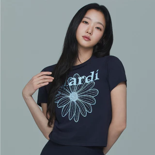 Mardi Mercredi Slim Tshirt Flowermardi / Washing (Charcoal White, Blue White)
