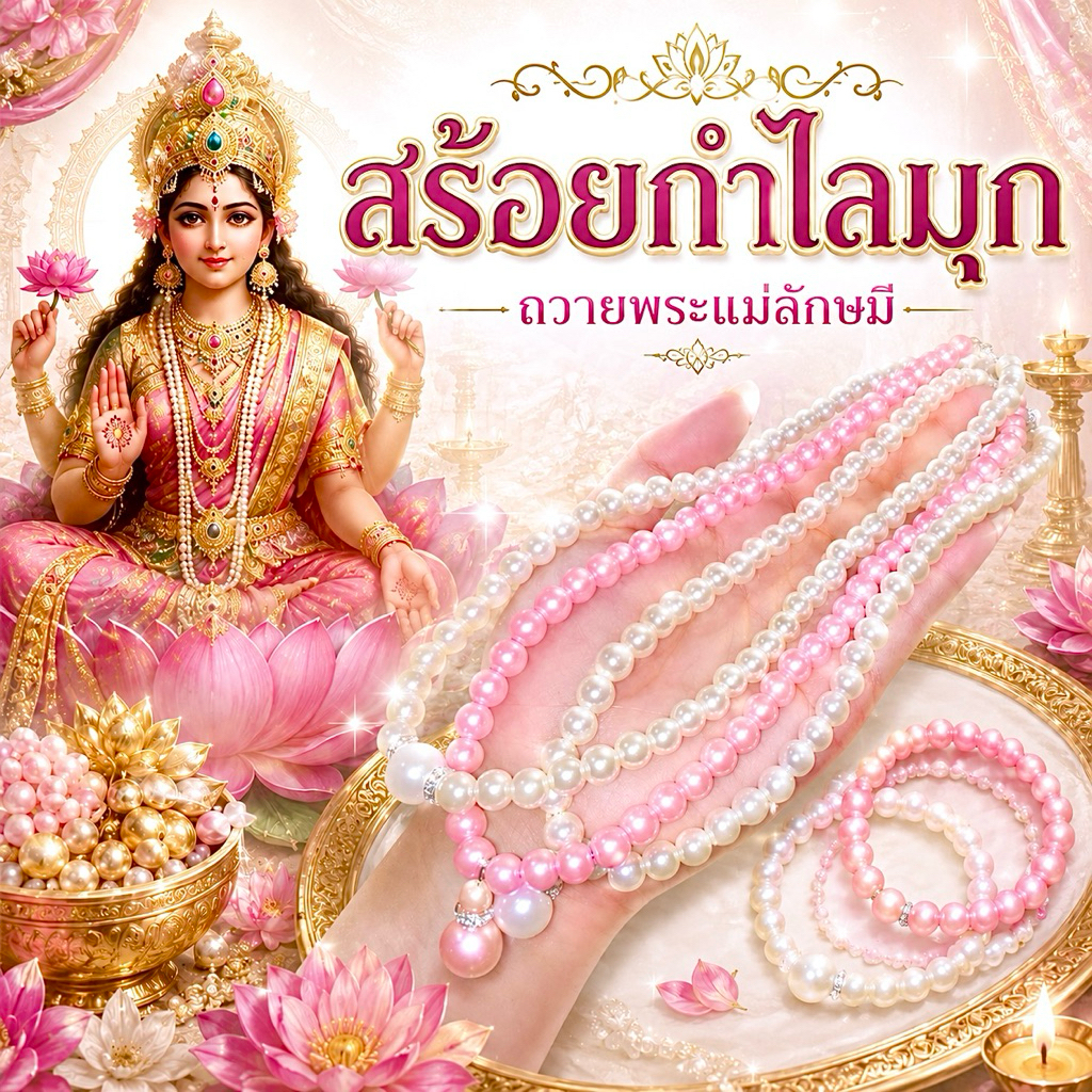 [ ส่งด่วน ] สร้อย กำไล ถวายพระแม่ลักษมี และองค์เทวีทุกพระองค์ เพื่อบูชาและขอพร