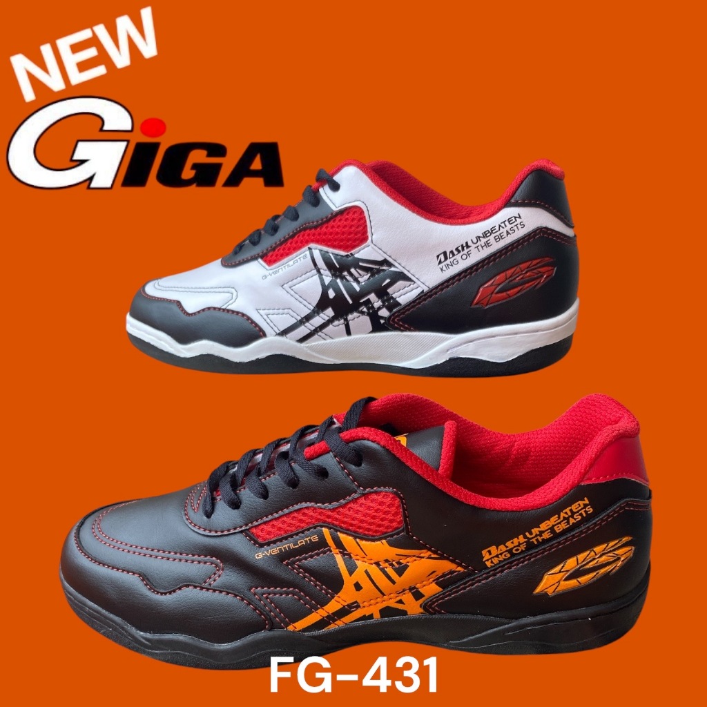 รองเท้าฟุ๖ซอลGIGAรุ่นFG-431size39-44มี2สีดำและขาวเหนียวหนึบทุกสนาม