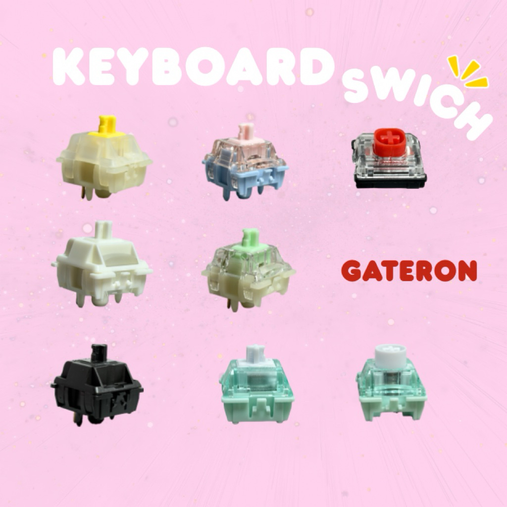 พร้อมส่ง ปุ่มสวิตช์คีย์บอร์ด (1ชิ้น) KEYBOARD GATERON ปุ่มสวิตช์แบบเงียบ แบบจังหวะ