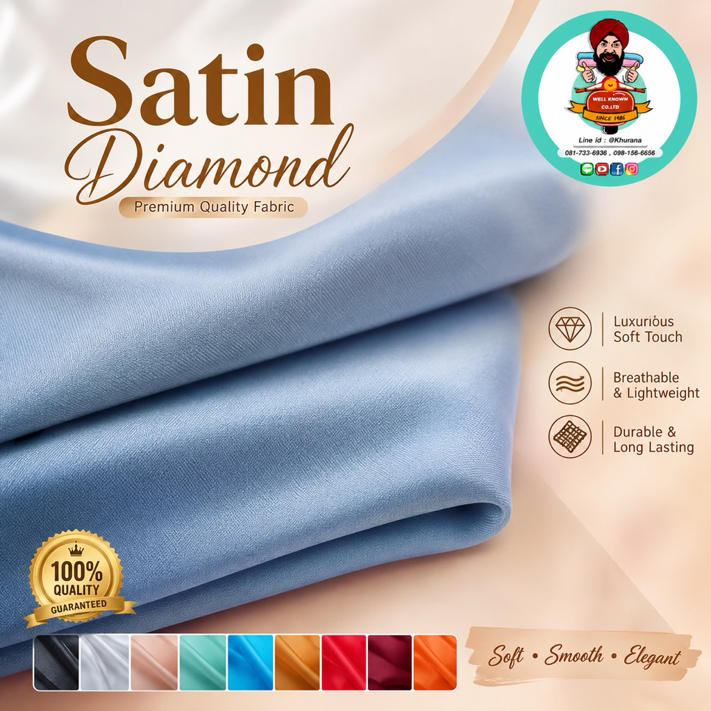 ผ้าไดมอนด์ซาติน Satin Diamond