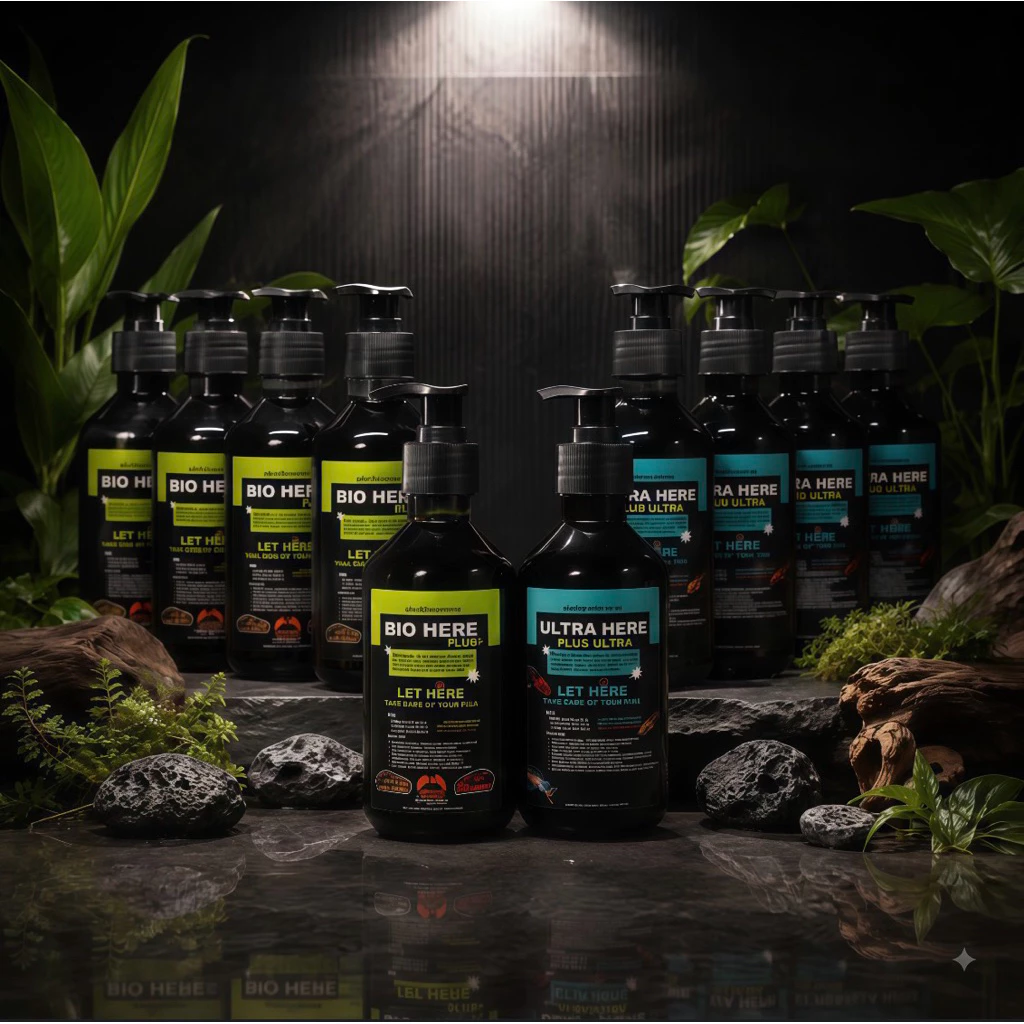 BIO_HERE_PLUS+ ขี้ปลา ควบคุมตะไรน้ำ กาดกลัน ไม่เป็นอันตรายต่าย ปลา สำหรับการดูแลปลา