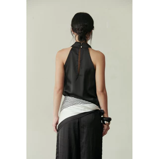 Muse satin set (save 90thb) ชุดเซ็ตคอถ่วงผ้าซาติน (ตะกร้าใหม่ กางเกงครีมมีซับใน)