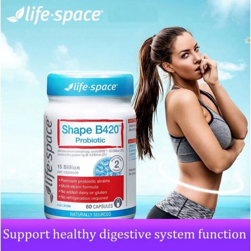 Life Space Shape B420 Probiotic 60 Caps ไลฟ์สเปซ โพรไบโอติกส์ จำนวน 60 แคปซูล