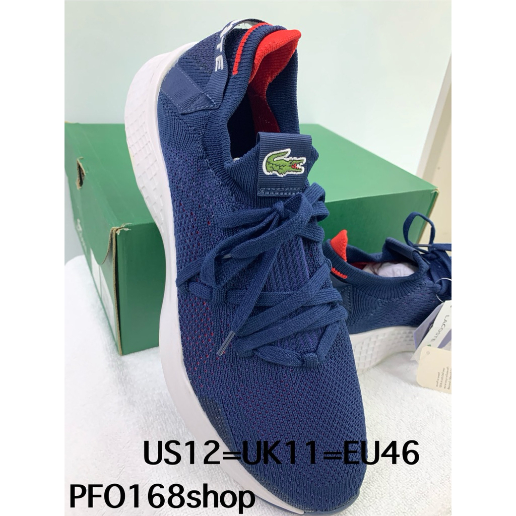 Lacoste รองเท้าผ้าใบ รุ่น Men's Court-Drive Knit Textile size 12US-11UK-46EU รองเท้าผู้ชาย ของแท้ รา
