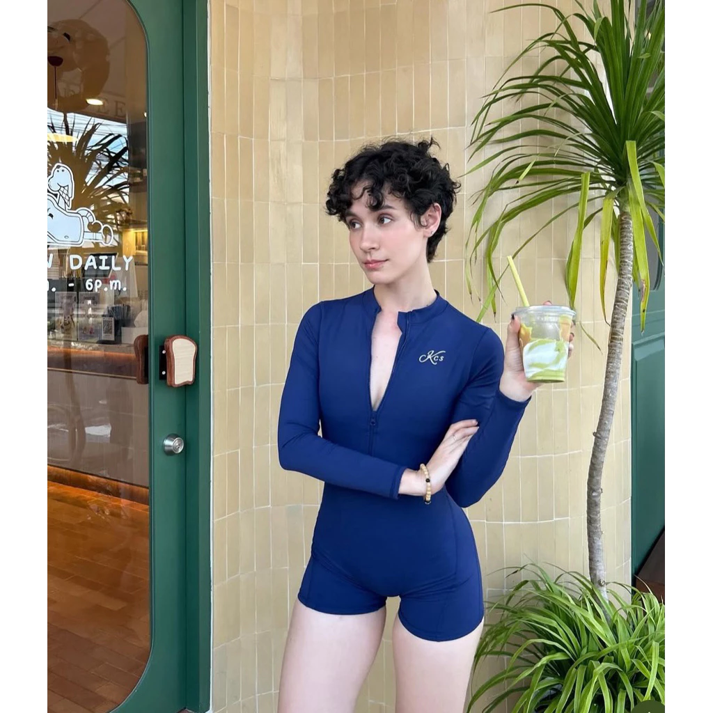 Keep Curves/ Curves 2.0 Long Sleeve Bodysuit | จั๊มสูทแขนยาว ขาสั้น เว้าหลัง ใส่แล้วหุ่นปัง (มีฟองน้ำ)