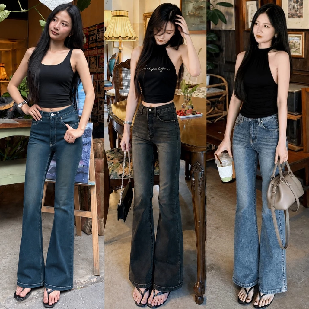 กางเกงยีนส์เอวสูงขาม้าน้อย รุ่น Classic Bootcut