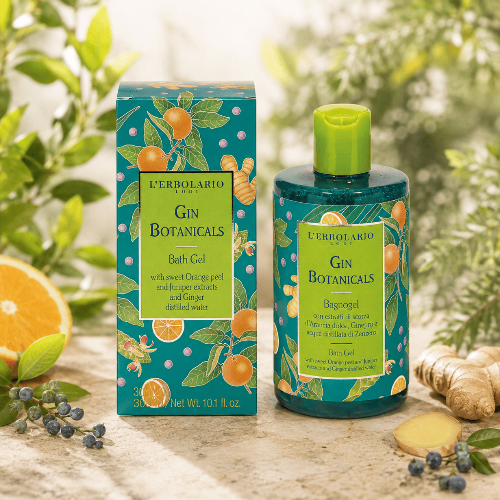 Geyer Haus L'ERBOLARIO Gin Botanicals Bath Gel เจลอาบน้ำสูตรอ่อนโยน กลิ่นซิตรัส–อโรมาติก