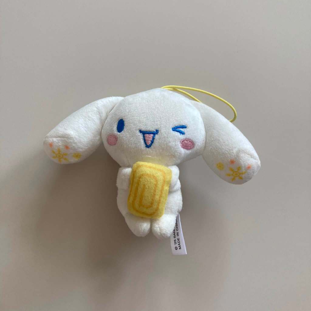 ตุ๊กตา ชินนามอนโรล (Cinnamoroll) ถือซูชิหน้าไข่หวาน แคมเปญพิเศษ Sushiro x Cinnamoroll !!มือสองยังไม่
