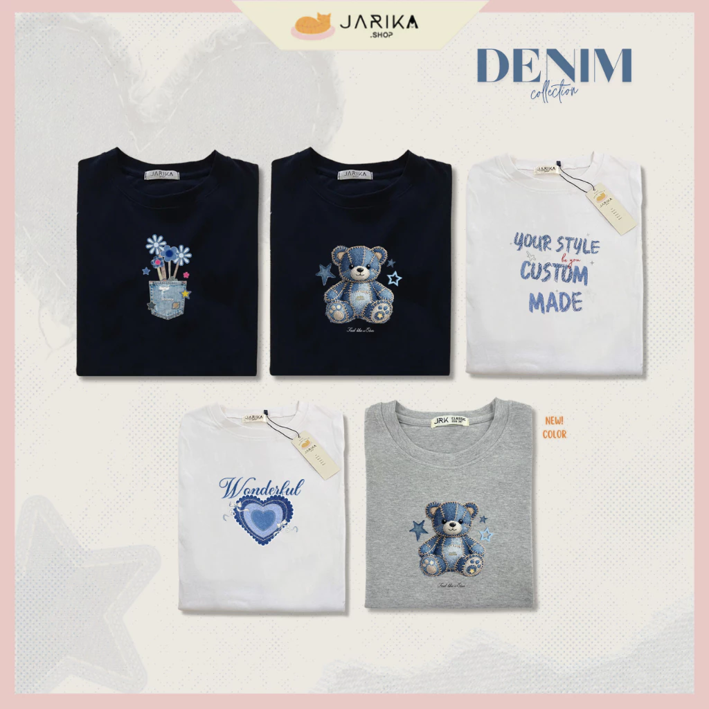 Jarika.shop - เสื้อยืด Denim (งานป้าย.. Jarika ) ( จ253 ) ( 2/2 )