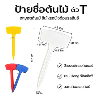 ป้ายชื่อต้นไม้พลาสติก PP 10 ชิ้น ขนาด 8x20cm กันน้ำ ทนทาน ป้ายแท็กปักดิน สำหรับสวน กระถางต้นไม้ เมล็ดพันธุ์