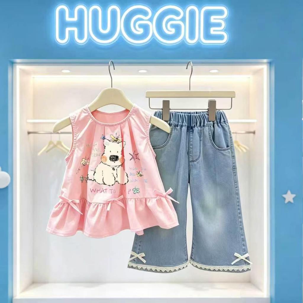 พร้อมส่ง bd56-bd59 9833-9836 ชุดเซ็ทเสื้อกล้ามโบว์