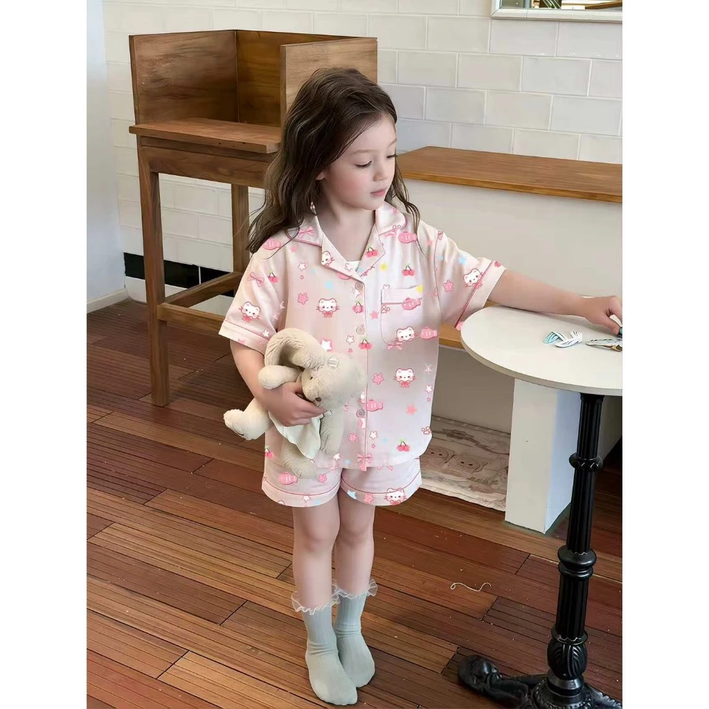 BB139 ชุดนอนลูกสาว ลายการ์ตูนน่ารัก สดใส ขาสั้นขายาว มีกระเป๋าตรงหน้าอก ผ้านิ่ม นอนหลับสบาย thumbnail 10