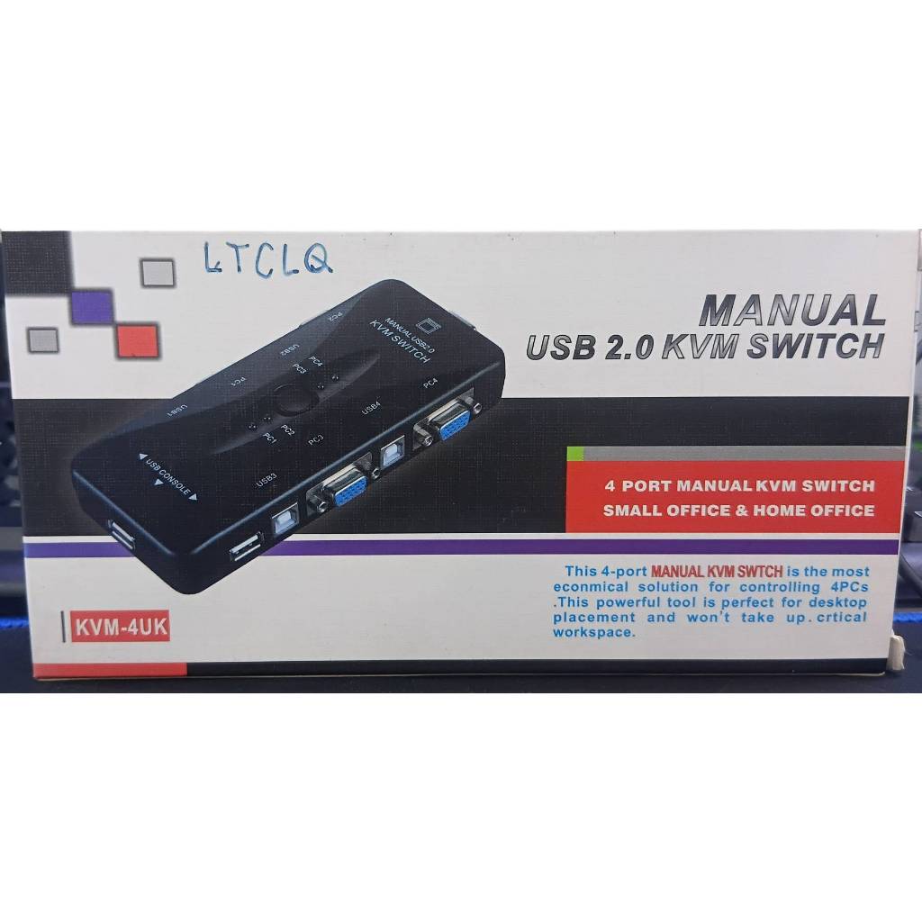 KVM-4UK USB 2.0 4-Port Manual KVM Switch