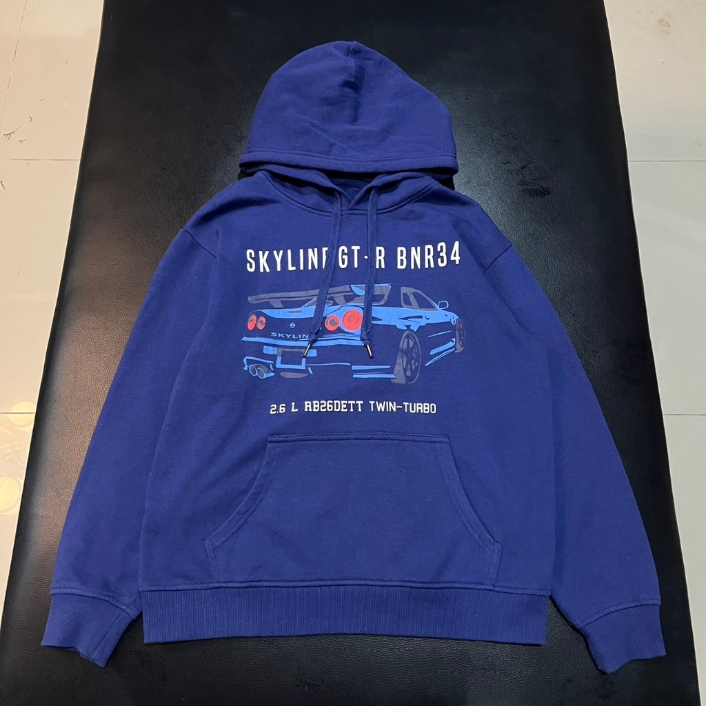 Nissan Skyline GT-R BNR34 Hoodies Big Logo Printed