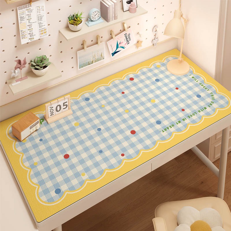แผ่นรองโต๊ะ PU กันน้ำ 40*60CM ทนต่อคราบ ง่ายดูแล ป้องกันแสงทำร้ายสายตา