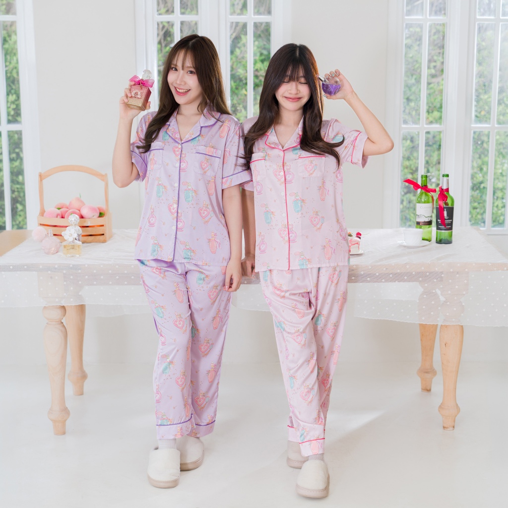 ชุดนอน LovelyNight แขนสั้น-ขายาว Perfume D27