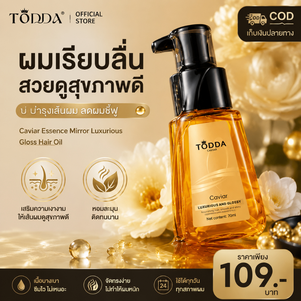 ออยล์บำรุงผม แฮร์ออยล์เซรั่ม ครีมหมักผม ผมเงางาม