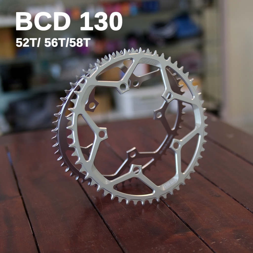 PassQuest ใบจาน BCD130 Narrow Wide 52/54/56T สำหรับรถมินิเวโล่ / รถพับ