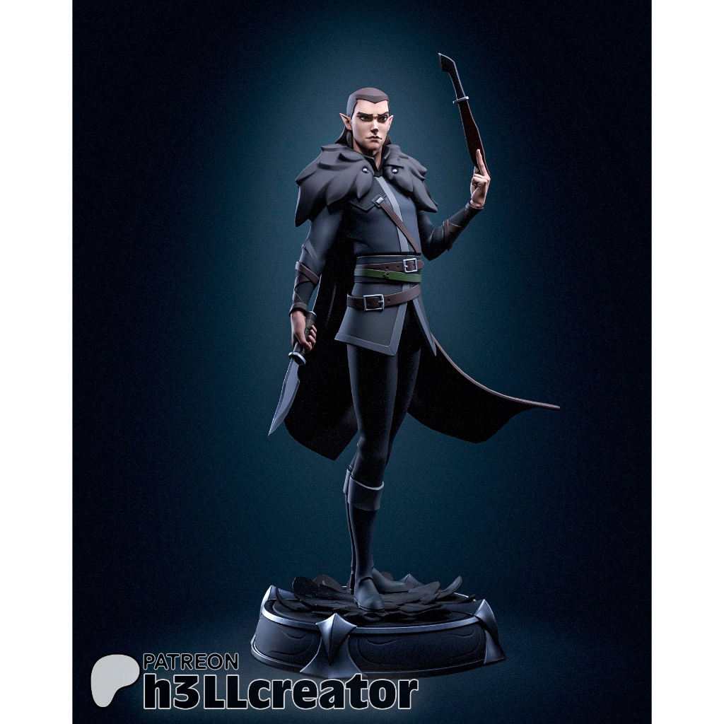 Vaxildan : Model Figure Resin โมเดล ผลิตตามสั่ง DnD Bust Elf