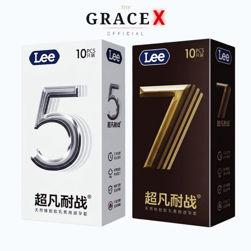 MERO Lee 5X 7X ถุงยางอนามัย ผิวขรุขระ ไซส์ 52 มม. ไฮยาลูรอน