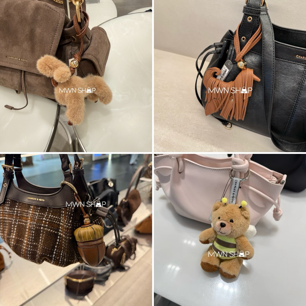 Charles&keith พวงกุญแจ มีโค้ดลด30% พร้อมกล่อง ถุงกระดาษ ของแท้จากชอป