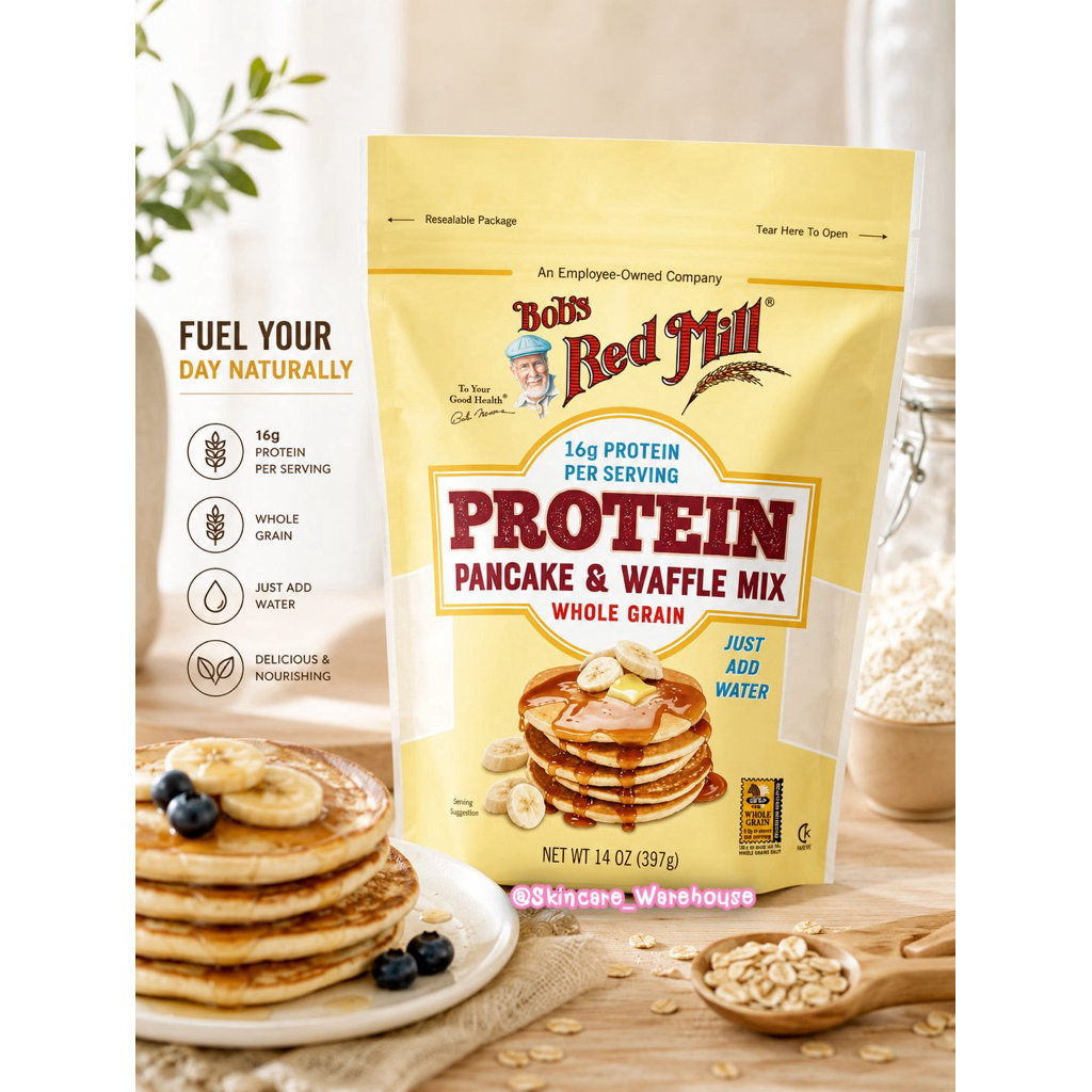 🛒พร้อมส่ง Bob's Red Mill Protein Pancake And Waffle Mix (397g)