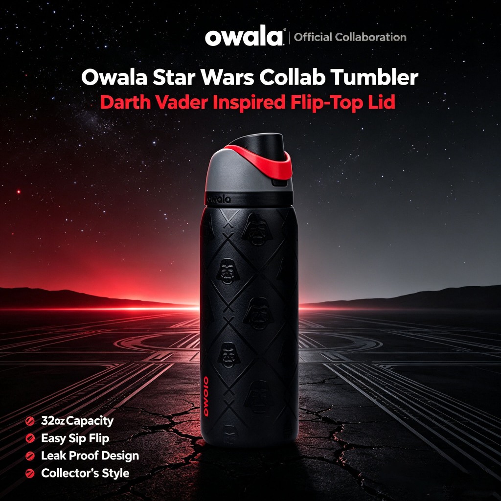 🌌 Owala Star Wars 24/30/32oz กระติกสแตนเลส เก็บเย็น กันรั่ว มีหลอด ของแท้ USA พร้อมส่ง