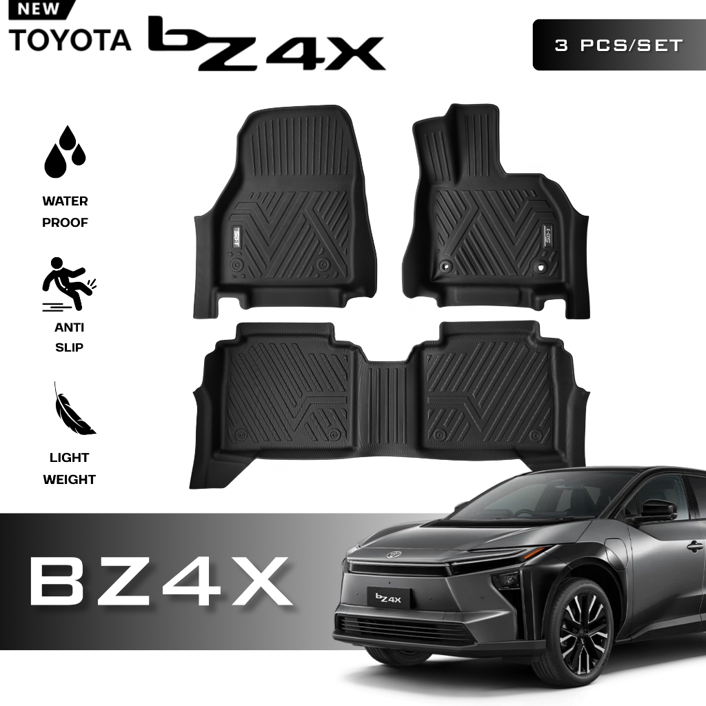 PU 6D TOYOTA BZ4X พรมปูพื้นรถยนต์ พรมกันลื่น พรมกันนํ้า พรมรถยนต์ Car Floor Mat