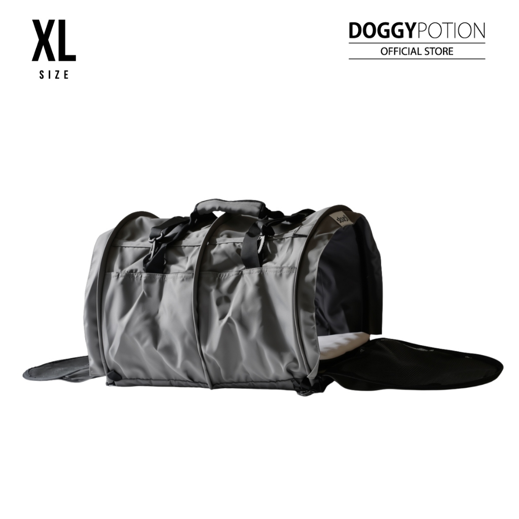 SturdiBag Pet Carrier Sz.XL Smoke,Red กระเป๋าสำหรับสัตว์เลี้ยง สีเทาควันบุหรี่, สีแดง ไซต์ XL