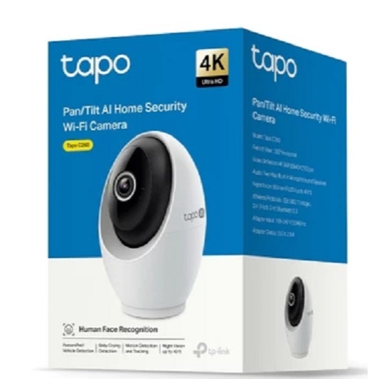 Tapo C260 / Tapo กล้องวงจรปิด 8MP (Lens4.3mm) (Wi-Fi) Pan/Tilt AI Home Security Camera