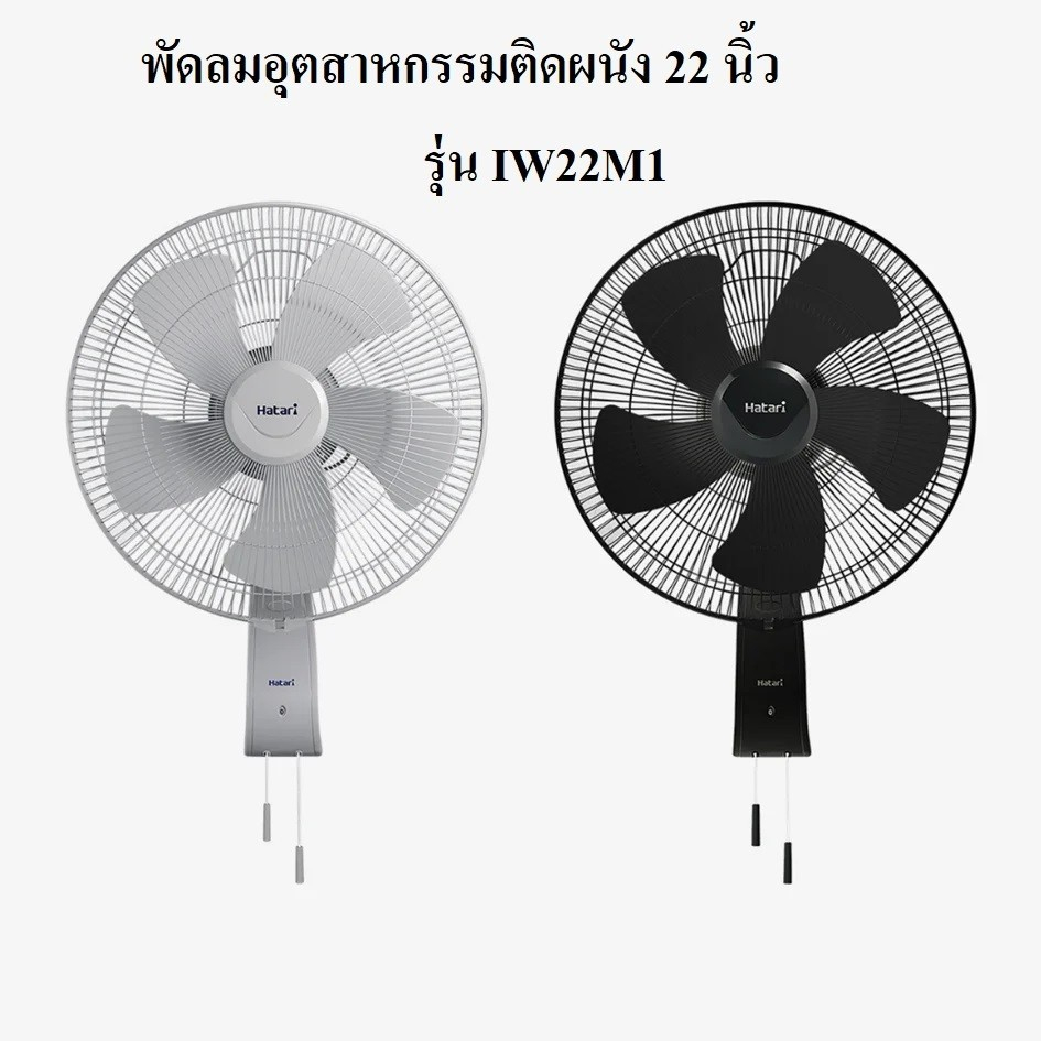 Hatari พัดลมอุตสาหกรรม 22นิ้ว ติดผนัง รุ่น IW22M1 สีเทา / ดำ