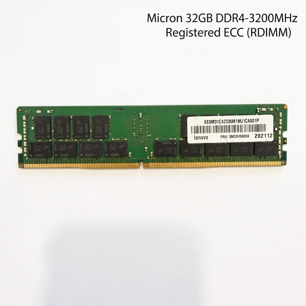 [พร้อมส่ง] แรมเซิร์ฟเวอร์ Micron 32GB DDR4 3200MHz PC4-3200AA RDIMM ประกัน 1 ปี
