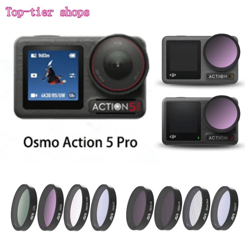 ฟิลเตอร์แสงสีฟ้า UV CPL ND8/16/32 Macro 10x สำหรับถ่ายภาพท้องฟ้าเต็มไปด้วยดวงดาว (Starry Night) สำหรับ DJI Action 5 Pro