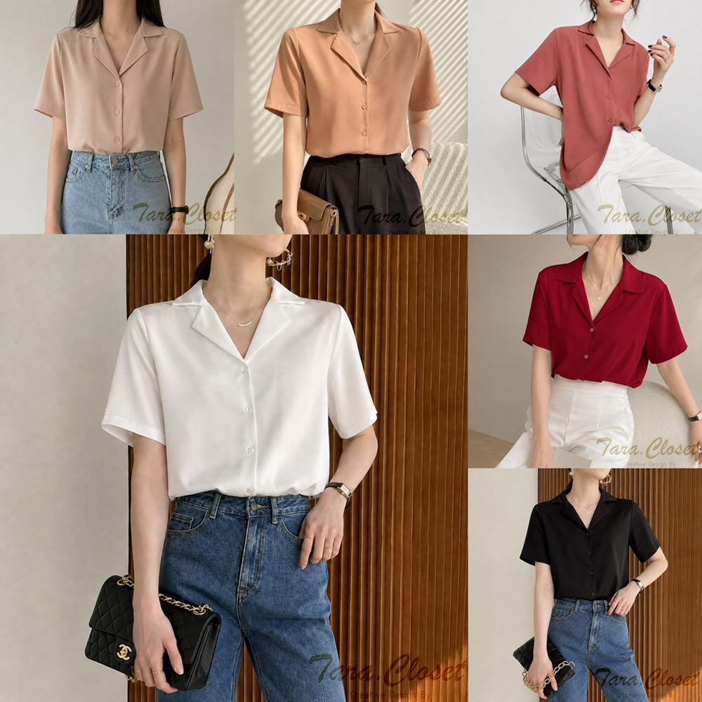 IT019 TARA Shirt Hawaii เสื้อเชิ้ต แขนสั้น คอปกฮาวาย กระดุมหน้า เนื้อผ้าไหมอิตาลีอย่างดี ผ้านุ่มลื่น ใส่สบาย ไม่ร้อน