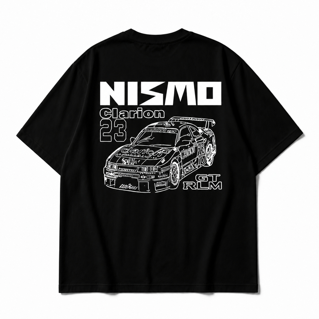 เสื้อยืดแขนสั้นคู่รักสไตล์รถแข่ง ผ้าฝ้าย100% ลายพิมพ์ดีไซน์แปลกใหม่ เสื้อยืดลำลองทรงหลวมชายหญิง