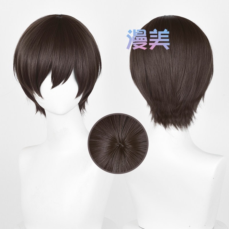สินค้าพร้อมส่ง MANMEI | Ouran Highschool Host Club Haruhi Fujioka Cosplay Wig 30cm