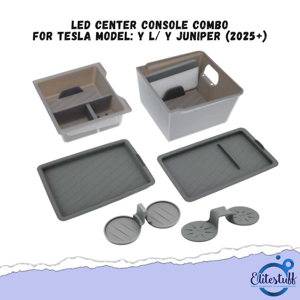 Jowua LED Center Console Combo for Tesla Model: Y L/ Y Juniper (2025+) - ชุดอุปกรณ์จัดระเบียบคอนโซลก