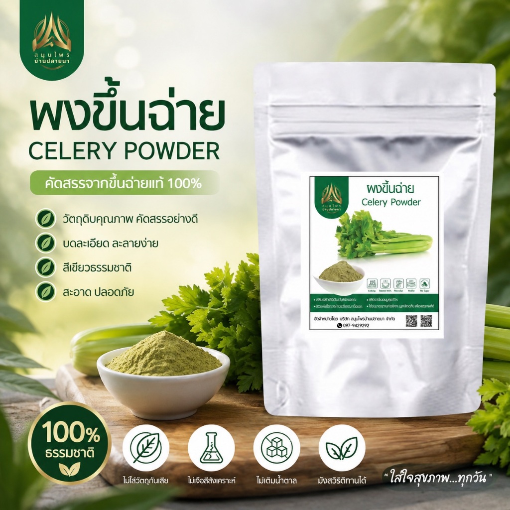ผงขึ้นฉ่าย |Celery powder|มี 2 ขนาดให้เลือก