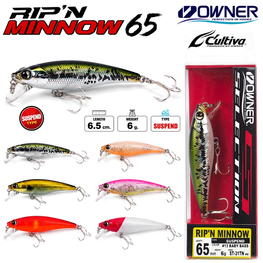 เหยื่อปลอม Owner Cultiva Rip'N Minnow 65SP